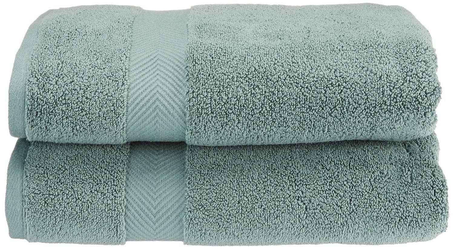 Royal Ascot 100% Zero Twist Cotton Towel Set 2 pc Set- 2 Large Bath Sheets Machine Washable 550 GSM Softer Than a Cloud SPA Towels Plush Absorbent