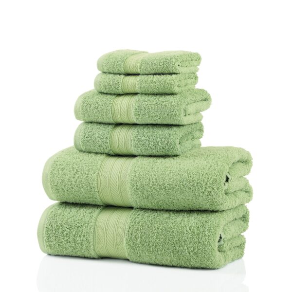 Quick Dry Egyptian Combed Cotton Towel Sets Pack Of 6