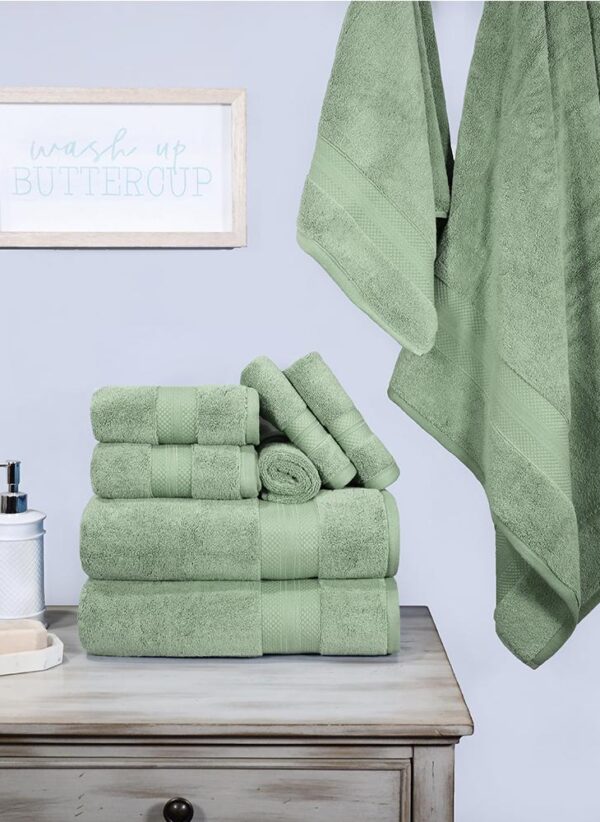 Turkish Cotton Assorted 9-Piece Towel Set by Superior - Image 10