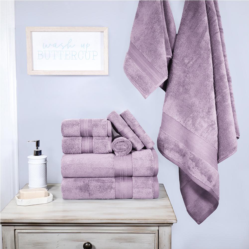 Superior Rayon from Bamboo and Cotton Hand Towel - (Set of