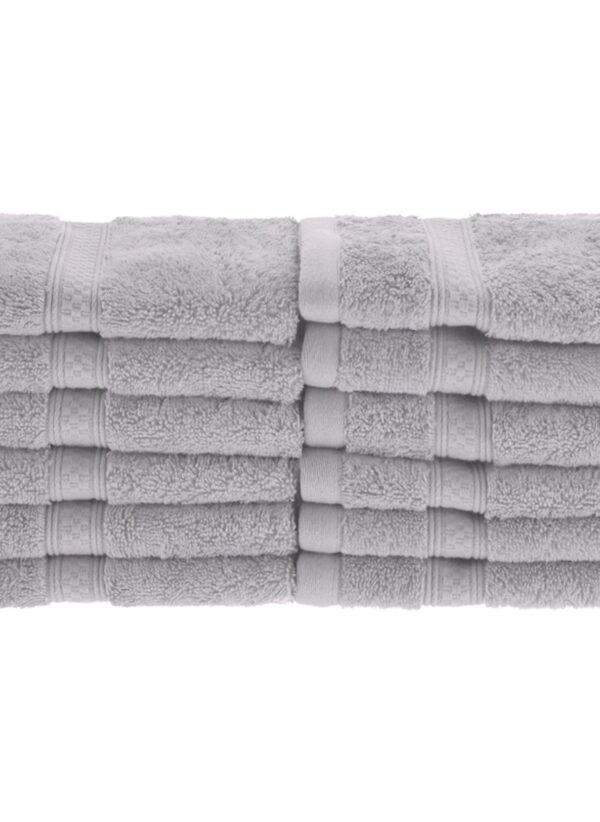 Rayon from Bamboo 650 GSM 12-Piece Face Towel Washcloth - Image 2