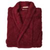 burgundy shawl collar bathrobe