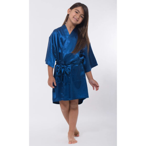 navy blue kids robe